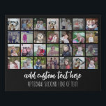 28フォトコラージグリッド – 2文字ボックス – 白黒 フェイクキャンバスプリント<br><div class="desc">28枚のSQUARE写真を使用して個人の写真コラージュを作成する。このモダンクリーンなレイアウトには、2つの文字ブロックが含まれ、1つはスクリプトモダンで、もう1つはサンセリフフォントで、ファミリ名や年やイベントを追加する。領域の背景色を変更でカスタマイズきる。***この写真最高のレイアウトの結果は数々の、アップロードする前に写真を四角に切り取る。または被写体を中心に写真を使用する。***</div>
