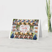 28フォトコラージフレームとラブヒアセンターピース カード (正面)