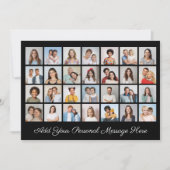 28フォトコラージュあいさつ文の編集可能な色を追加 招待状 (正面)