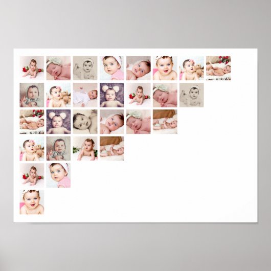28フォトコラージュカスタムパーソナライズされた ポスター (正面)