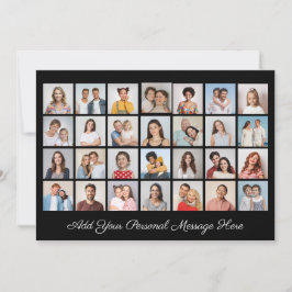 28フォトコラージュ自分のグリーティングフラットを追加 カード