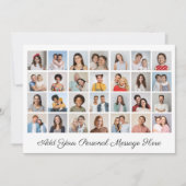 28フォトコラージュ自分のグリーティングフラットカードを追加 (正面)