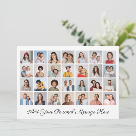 28フォトコラージュ自分のグリーティングフラットカードを追加 (スタンド正面)