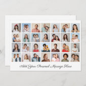 28フォトコラージュ自分のグリーティングフラットカードを追加 (正面/裏面)