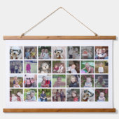 28フォトコラージュ(白) - 4行7列 吊り下げ型タペストリー (正面)