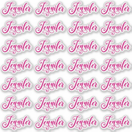 28ホットピンク装飾ジェニファー シール (正面)