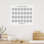 28台スタイリッシュ表結婚座図ポスター ポスター (キッチン)