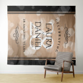 28周年リネン結婚記念日の優雅な祝い タペストリー (インサイチュ(横))