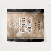 28周年リネン結婚記念日の優雅な祝い タペストリー (正面(横))