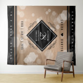 28周年リネン結婚記念日の優雅な祝い タペストリー (インサイチュ(横))