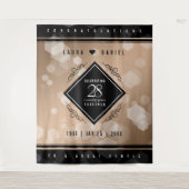 28周年リネン結婚記念日の優雅な祝い タペストリー (正面)