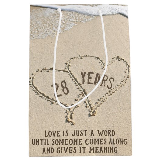 28周年記念ビーチハート中抱き枕 ミディアムペーパーバッグ (正面)