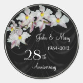 28周年記念結婚ステッカー ラウンドシール (正面)