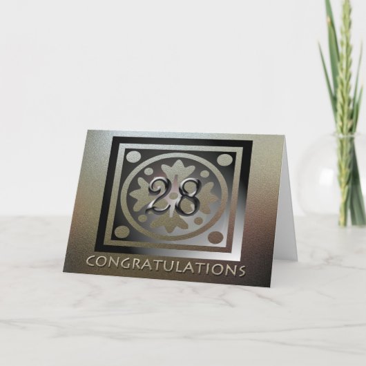 28周年記念 ゴールドエレガント カード (正面)