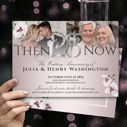 28回目の結婚記念日 グレースフルオーキッド Then And Now 招待状