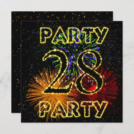 28回目の花火大会 招待状 (正面/裏面)