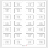 28封筒の日付住所 シールを保存する シール (シート)