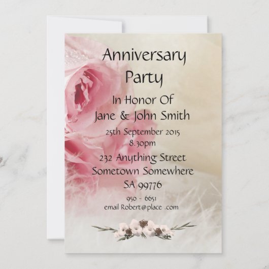 28年の記念日パーティの招待状 招待状 (裏面)