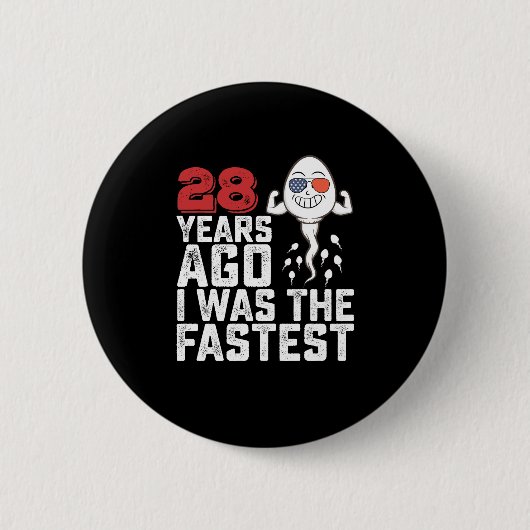 28年前の誕生日、私は最速でした 缶バッジ (正面)