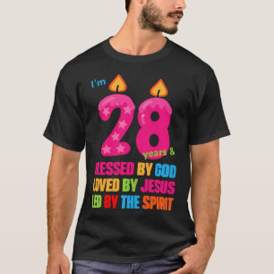 28年間神に祝福されてきたお誕生日ろうそく Tシャツ