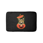 28怖いカボチャシャツのドイツの羊飼いおもしろいCu バスマット (正面)