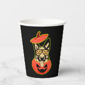 28怖いカボチャシャツのドイツの羊飼いおもしろいCu 紙コップ (正面)