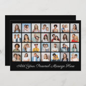 28枚の写真コラージュ あなたのメッセージを編集可能なカラーで追加 招待状 (正面/裏面)