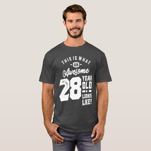 28歳のギフト |第28誕生日ギフトアイディア Tシャツ (正面フル)