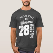 28歳のギフト |第28誕生日ギフトアイディア Tシャツ (正面)