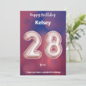 28歳のハッピーバースデーカード (スタンド正面)
