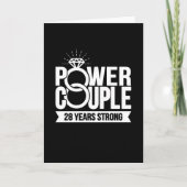 28歳のパワーカップルかわいい28周年 カード (正面)