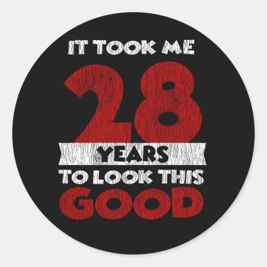 28歳の日は良い28誕生日見た ラウンドシール (正面)