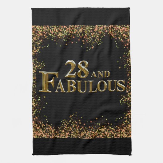 28歳の誕生日おめでとう キッチンタオル (縦)
