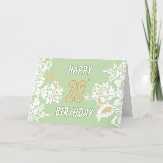 28歳の誕生日のグリーティングカード カード (正面)