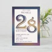 28歳の誕生日の招待状 招待状 (スタンド正面)
