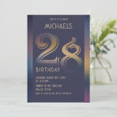 28歳の誕生日の招待状 招待状 (スタンド正面)