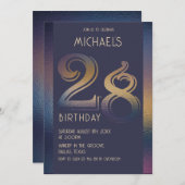 28歳の誕生日の招待状 招待状 (正面/裏面)