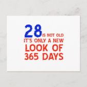 28歳の誕生日デザイン ポストカード (正面)