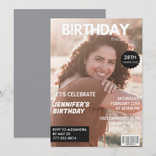 28歳の誕生日招待状雑誌の表紙 招待状