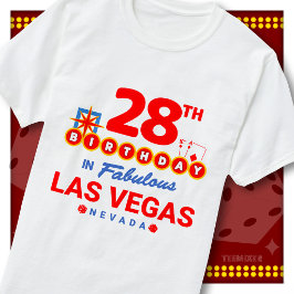 28歳の誕生日 ラスベガス ウェルカムサイン パーティースコード Tシャツ