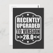28歳の誕生日 28歳 1991 パーティー ポストカード (正面/裏面)