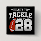 28歳タックルサッカーパーティー28誕生日 缶バッジ (正面)