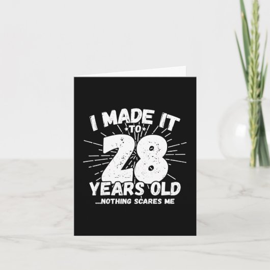 28歳皮肉ミームおもしろい28誕生日 カード (正面)