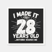 28歳皮肉ミームおもしろい28誕生日 スタンダードカクテルナプキン (正面)