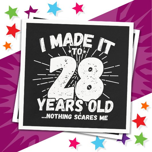 28歳皮肉ミームおもしろい28誕生日 スタンダードカクテルナプキン
