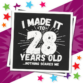 28歳皮肉ミームおもしろい28誕生日 スタンダードカクテルナプキン