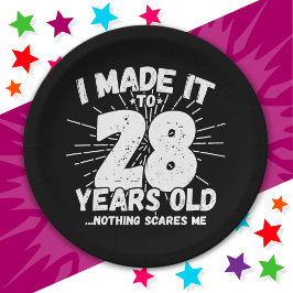 28歳皮肉ミームおもしろい28誕生日 ペーパープレート