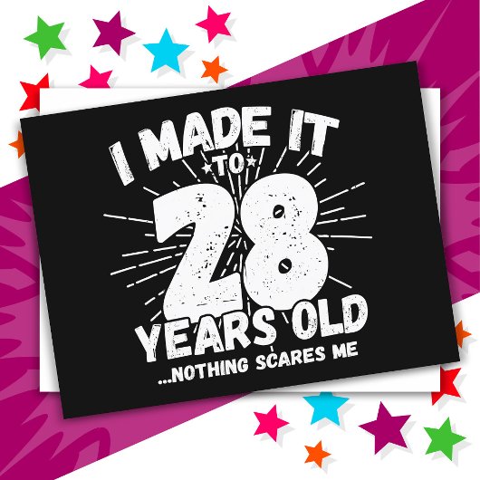 28歳皮肉ミームおもしろい28誕生日 ポストカード