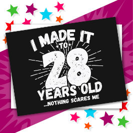 28歳皮肉屋のための面白いミーム 28歳誕生日 ポストカード