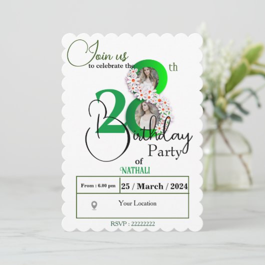 28歳 招待状 (スタンド正面)